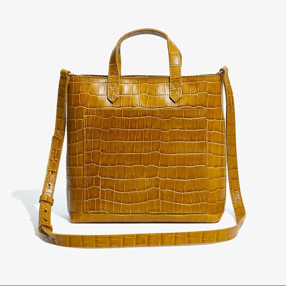 Madewell Handbags - The Zip-Top Small Transport Crossbody: Croc Embossed Leather Edition